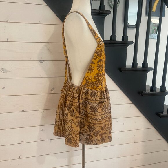 Free People Palm Bay Printed Hawaii Vacation Shortalls Romper NWT Size Small - Picture 5 of 7